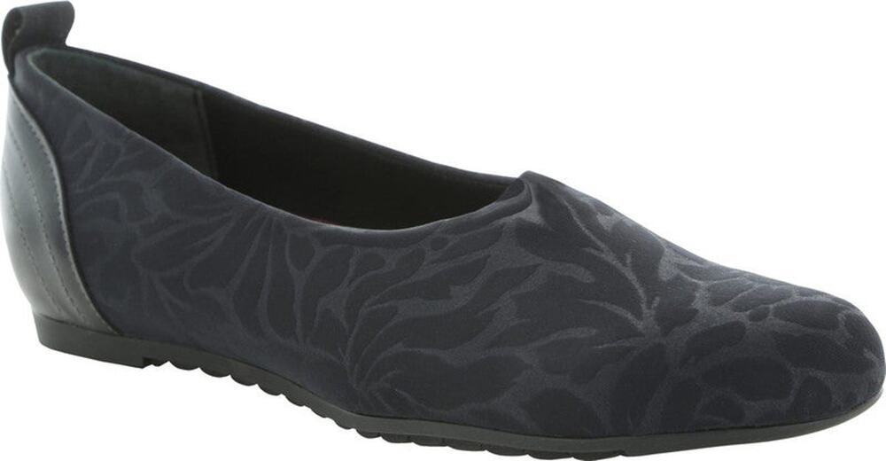 Women's Munro Iriana Flats - Black Stretch Floral Fabric - 8 - NWOB